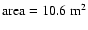 $\rm area=10.6~m^2$