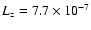 $L_{\rm z}=7.7\times 10^{-7}$