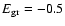 $E_{\rm gr}=-0.5$