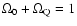 $\Omega_0+\Omega_{\rm Q}=1$