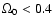 $\Omega_0<0.4$