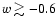 $w\gtrsim -0.6$