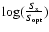 $\log({S_{\rm x} \over S_{{\rm opt}}})$