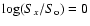 $\log (S_x/S_{\rm o}) = 0$
