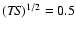 $({\it TS})^{1/2} = 0.5$