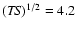 $({\it TS})^{1/2} = 4.2$