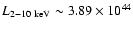 $L_{2-10~{\rm keV}} \sim 3.89 \times 10^{44}$