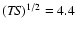 $({\it TS})^{1/2} = 4.4$