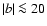 $\vert b\vert \la20$
