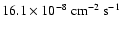 $ 16.1\times 10^{-8}~{\rm cm}^{-2} ~{\rm s}^{-1}$