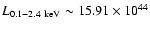 $L_{0.1-2.4~{\rm keV}}
\sim 15.91 \times 10^{44}$