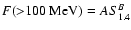 $F({>}100~{\rm MeV})= A S_{1.4}^B$