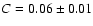$C= 0.06 \pm 0.01$