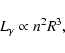 \begin{displaymath}L_{\gamma} \propto n^2 R^3 ,
\end{displaymath}