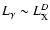 $L_{\gamma} \sim L_{\rm X}^{D}$