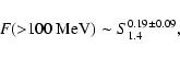 \begin{displaymath}F({>}100~{\rm MeV}) \sim S_{1.4}^{0.19 \pm 0.09},
\end{displaymath}