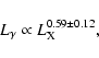 \begin{displaymath}L_{\gamma} \propto L_{\rm X}^{0.59 \pm 0.12},
\end{displaymath}