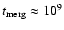 $t_{\rm merg}\approx 10^9$