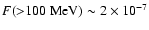 $F({>}100~{\rm MeV}) \sim 2 \times 10^{-7}$
