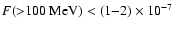 $F({>}100~{\rm MeV}) < (1 {-} 2)\times 10^{-7}~$
