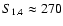 $S_{1.4} \approx 270$