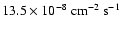 $ 13.5 \times
10^{-8}~{\rm cm}^{-2} ~{\rm s}^{-1}$