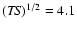 $({\it TS})^{1/2} = 4.1$