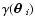 $\gamma({\textfont1=\bolditalics \hbox{$\bf\theta$ }}_i)$