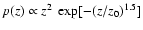 $p(z)\propto
z^2~\exp[-(z/z_0)^{1.5}]$