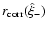 $r_{\rm corr}(\hat\xi_-)$