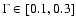 $\Gamma \in [0.1,0.3]$