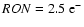 ${RON} = 2.5~\rm e^-$
