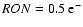 ${RON} = 0.5~\rm e^-$