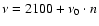 $\nu = 2100 + \nu _{0} \cdot n$