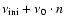 $\nu _{\rm ini} + \nu _{0} \cdot n$