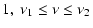 $\displaystyle 1 , \; \nu_{1}\leq \nu \leq \nu_{2}$