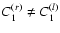 $C_{1}^{(r)} \neq C_{1}^{(l)}$
