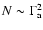 $N \sim \Gamma_{\rm a}^{2}$