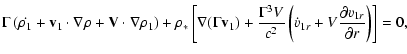$\displaystyle \Gamma \left( \dot{\rho_{1}} +
{\bf v}_{1} \cdot \nabla \rho + {\...
... \left(\dot{v}_{1r}
+ V \frac{\partial v_{1r}}{\partial r} \right) \right] = 0,$