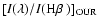 $[I(\lambda )/I(\hbox {H$\beta $ })]_{\rm OUR}$