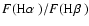 $F(\hbox{H$\alpha$ })/F(\hbox{H$\beta$ })$
