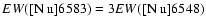 $EW(\hbox{[N~{\sc ii}]}6583)=3EW(\hbox{[N~{\sc ii}]}6548)$