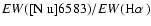 $EW(\hbox{[N~{\sc ii}]}6583)/EW(\hbox{H$\alpha$ })$