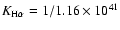 $K_{{\rm H\alpha}}= 1/1.16 \times 10^{41}$
