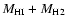 $M_{{\rm HI}}+M_{{\rm H2}}$