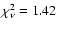 $\chi^2_{\nu} = 1.42$