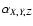 $\alpha_{X,Y,Z}$