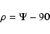 \begin{displaymath}%
\rho = \Psi -90
\end{displaymath}