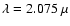 $\lambda = 2.075~\mu$