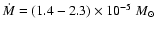 ${\dot M} = (1.4-2.3) \times 10^{-5}~M_\odot$